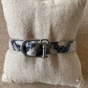 Keep Collective Grey Snake Leather Wrap Bracelet